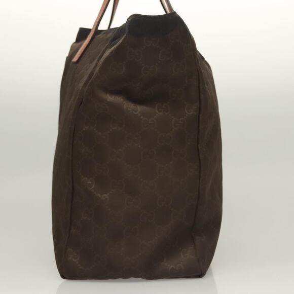 GUCCI GG Canvas Tote Bag Brown Gold - Picture 5 of 16